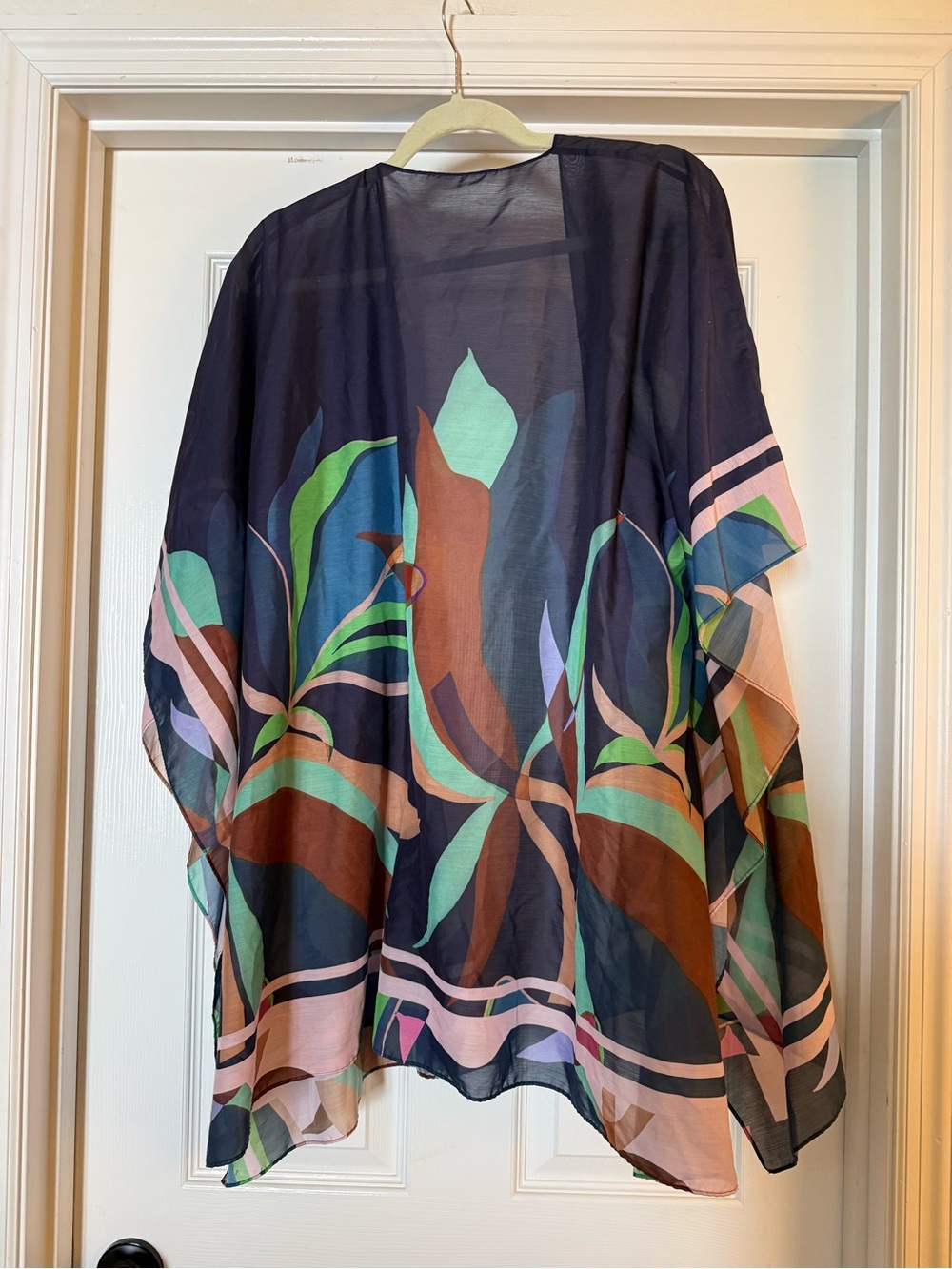 Ted Baker London Navy Floral Wearable Scarf / Cover up